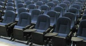 comfortable blue lecture seats