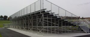 Bleacher design for safe stadium seating