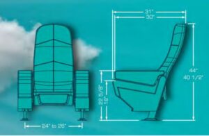 angela plus movie seating dimensions